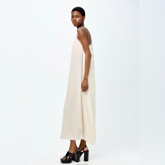 NWT ZARA ASYMMETRIC MIDI DRESS SIZE LARGE. SO CUTE! - Picture 4 of 8